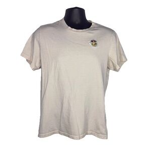 Nike Tee Men's Tshirt Mushroom Logo Beige Size Medium With Flaw